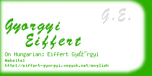 gyorgyi eiffert business card